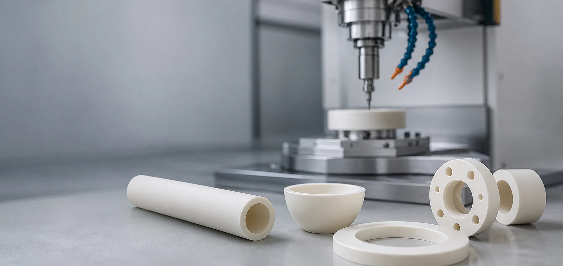 Precision ceramic manufacturing and CNC machining environment