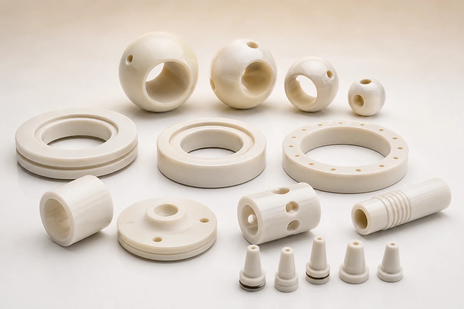 Precision ceramic valve and custom components