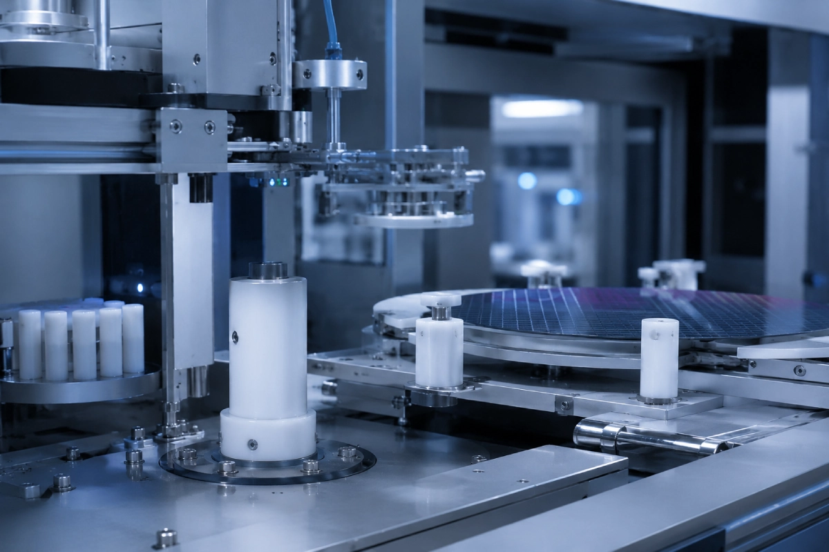 Alumina ceramic tubes used for electrical insulation and component support in semiconductor equipment