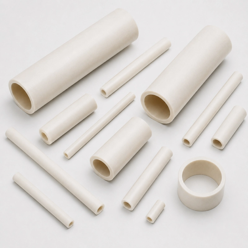 Custom alumina ceramic tube size range with multiple lengths and outside diameters