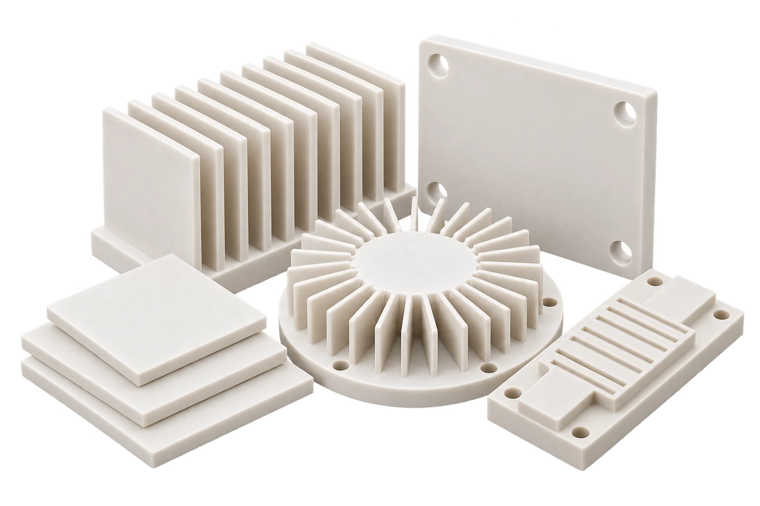 Aluminum Nitride ceramic thermal parts example