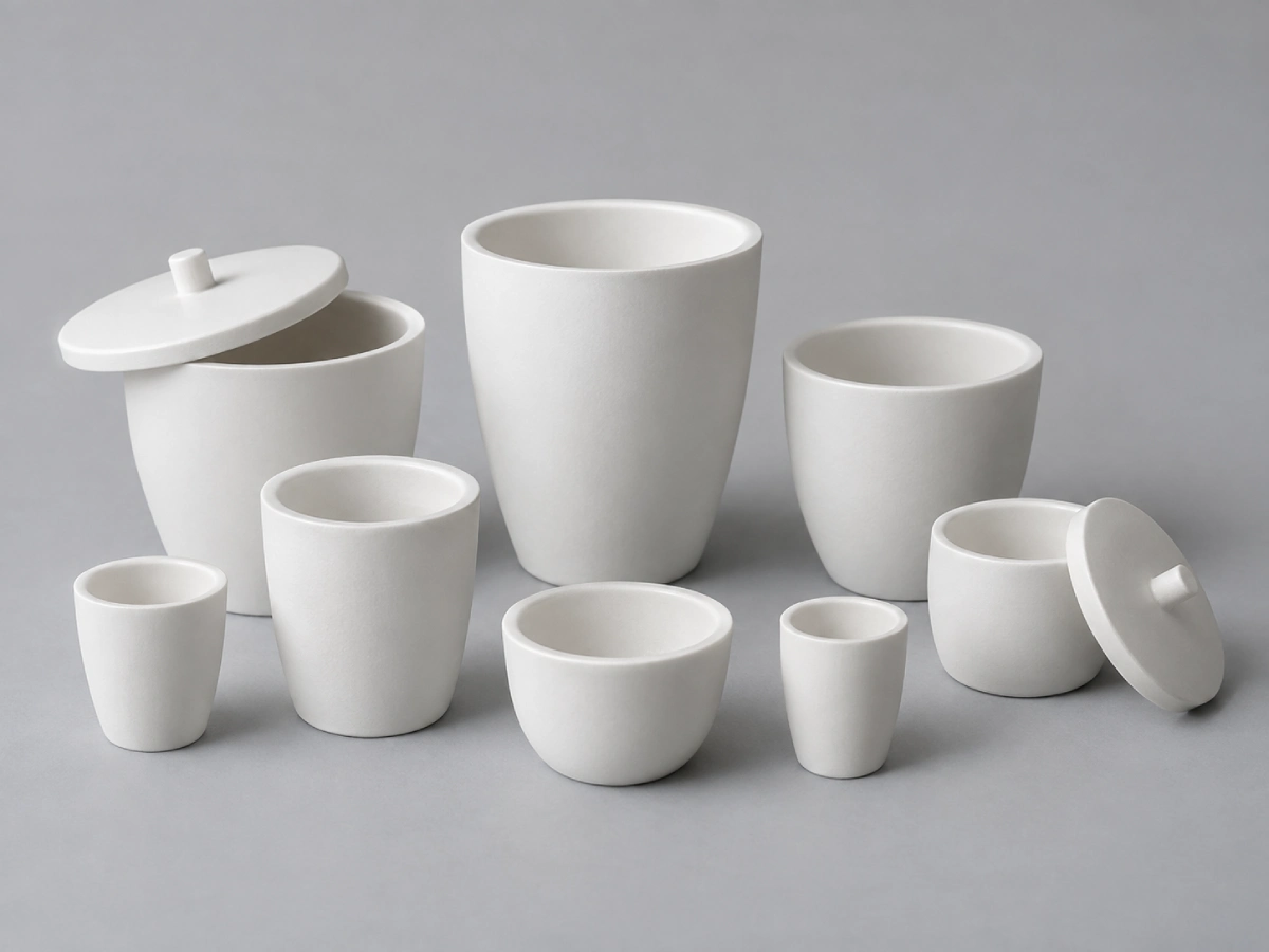 High-temperature ceramic crucibles